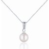 JwL Luxury Pearls Elegantný náhrdelník s morskou perlou Akoya a kryštály JL0658 (retiazka, prívesok)