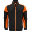 Printer Mikina Prime Sweater Full Zip Men na zip, pánská COT61206181302-black/orang M Černá/oranžová