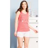 Letné dámske pyžamko so šortkami Mačka M Koral