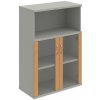Hobis - Policová skriňa Strong, 80x115,2x40 cm, buk/sivá