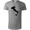 Taliansko obrys - Tričko z organickej bavlny - 2XL ( Starostrieborná )