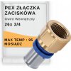PEX SPOJKA MUFA FI 26 x 3/4 PALCA VNÚTORNÝ ZÁVIT
