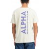 Alpha Industries BACKPRINT T tričko pánske vintage white Farba: béžová, Veľkosť: M