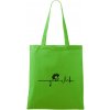 Ekg punk - Taška bavlnená - 42 x 38 cm ( Apple Green )