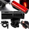 CYKLISTICKÁ LAMPA NA RIADIDLÁ LED VÝKONNÁ AKUMULÁTOROVÁ USB PREDNÁ + ZADNÁ