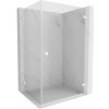 Mexen Lunar-B, pravostranný výklopný sprchový kút 85 x 80 cm, 8mm číre sklo, biely profil, 832-085-080-20-00-P