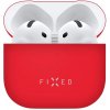 Fixed - Silky Case silikónové puzdro s hladkým povrchom pre AirPods 4 - červené