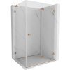 Mexen Lunar-F L, sprchový kút pravý 85 x 80 cm, 8mm číre sklo, profil medená matná, 836L-085-080-65-00-P