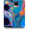 Picasee silikónový čierny obal pre Realme 8 4G - Rainbow