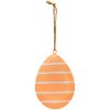 Textilomanie Závesné kovové vajíčko PASTEL EGG Oranžová