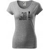 Eat sleep play - šach - Dámske tričko Pure - 2XL ( Tmavosivý melír )