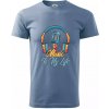 Music is my life slúchadlá - Klasické pánske tričko vyššej gramáže - 4XL ( Denim )