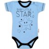 Body krátky rukáv Baby Nellys, Baby Little Star - modré, veľ. 74, 74 (6-9m)