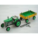 Plechová hračka KOVAP Traktor Zetor s valníkem zelený