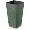 PROSPERPLAST FURU SQUARE Kvetináč 26,5 cm zemito zelený