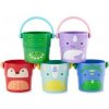 SKIP HOP Zoo hračka do vody vedierka Stack&Pour 5ks, 9m+