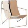Ferm Living Kreslo Desert Lounge Chair, cashmere/soil