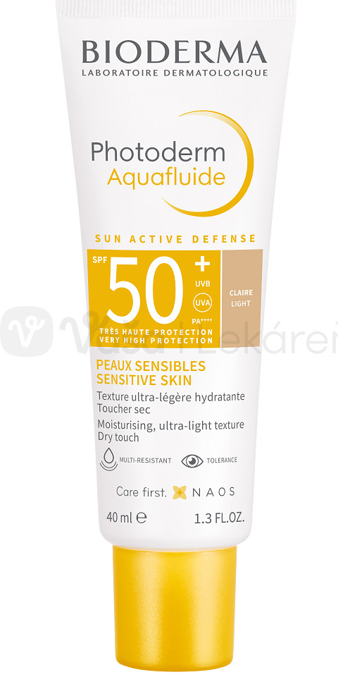 Bioderma Photoderm Aquafluide New Krém na opaľovanie světlý SPF50+ 40 ml