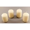 Adventné sviečky - 4 ks - smotanová - rozmer 5,5 cm x 3,5 cm