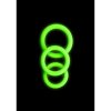Ouch! Glow in the Dark 3 pcs Cock Ring Set