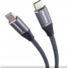 PremiumCord USB-C kábel (USB 3.2 GEN 2x2, 5A, 100W, 20Gbit/s) bavlnený