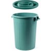 Plastová nádoba s vrchnákom, objem 120l, priemer 54cm, výška 75cm, zelená