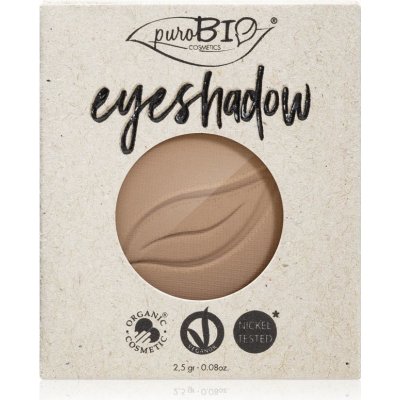 puroBIO Cosmetics Compact Eyeshadows očné tiene náhradná náplň odtieň 02 Dove Gray 2,5 g