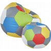 Jaks sedací vak XXXL futbalová lopta 100x100x60cm bielo-čierno- červená