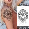 REBELULU Vodeodolná dočasné tetovanie tetovačka samolepka Ruža Rose Ornamet Flash tetovanie sova Krása Body Art Paže Dočasné Tatoo ženy