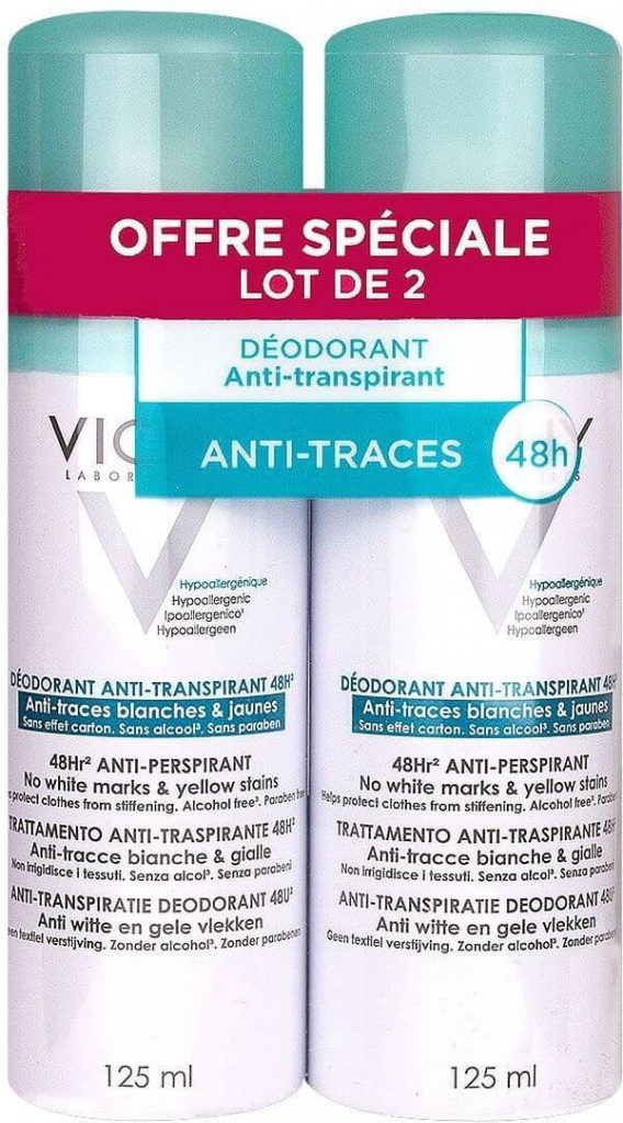 Vichy Minerálne dezodorant v spreji 48H (Deodorant Mineral ) 2 x 125 ml