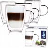 4x Termálny pohár s dvojitou stenou na kávu latte, čaj a espresso