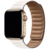 eses Prémiový magnetický loop remienok z pravej kože pre Apple Watch 42 mm/44 mm/45 mm/46 mm/49 mm Farba: hviezdne biela