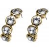 Náušnice s krištáľmi Swarovski Oliver Weber Tennis gold crystal