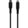 Fixed FIXDLS-CL12-BK Liquid silicone nabíjací a dátový, PD 60W USB-C/Lightning - MFi na iPhone/iPad/iPod/AirPods, 1,2m, černý