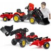 Falk Šliapací traktor 2030M Red Supercharger pedal charger s odpojiteľnou vlečkou