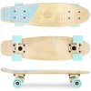 Spokey WOO-FISH – drevený pennyboard z kanadského javora, 56 cm, svetlomodrý