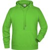 James & Nicholson Mikina s kapucí JN 8024, raglánová, pánská COT02802404203-lime green L Zelená lime