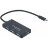 Akyga AK-AD-52 rozbočovač rozhraní USB 3.2 Gen 2 (3.1 Gen 2) Type-C 500 Mbit/s Černá