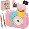 Detský fotoaparát digitálny s kartou 32 GB, Morská panna ružový