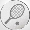 D1-6C/S - Emblém (pr.25mm) tenis strieborný - 2,5 cm