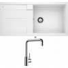 Blanco METRA XL 6 S biela 515136 + Blanco MILI chróm 519413