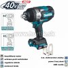 Makita TW001GZ 40V XGT aku rázový uťahovač, výkonný bezuhlíkový motor, max. uťahovací moment 1800Nm / povoľovací 2050Nm, vysoké-tech. predvedenie stroja pre odolnosť a bezp. v extrémnych podmienkach