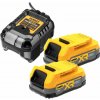 Štartovacia sada DeWALT 18V DCB1102 POWERSTACK (2x1,7 Ah + DCB 1102)
