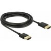 Delock HDMI prepojovací kábel Zástrčka HDMI-A 0.25 m čierna 85117 pozlátené kontakty, 4K UHD, krútený, trojžilový tienený HDMI kábel; 85117
