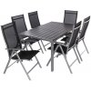 Rauman Záhradná zostava Alvero, obdĺžnik - 6 miest, čierna / sivá