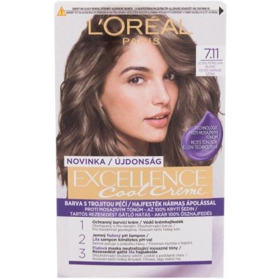 L&apos;Oréal Paris Excellence Cool Creme 7,11 Ultra Ash Blond (W) 48ml, Farba na vlasy
