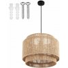 tectake 406073 závesné svietidlo lignea lux z juty v boho štýle, 40w - prírodné