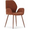 Terakotové čalúnené jedálenské kreslá v súprave 2 ks Ansu – Marckeric