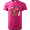 Zvieratká na triku - Klasické pánske tričko vyššej gramáže - 2XL ( Purpurová )