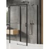 New Trendy Prime Black sprchovací kút 100x70 cm štvorcová čierna matné/priehľadné sklo K-0908